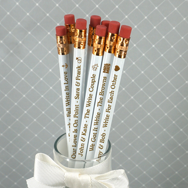 Personalized White Pencils (Set of 12) | Print Canada Store