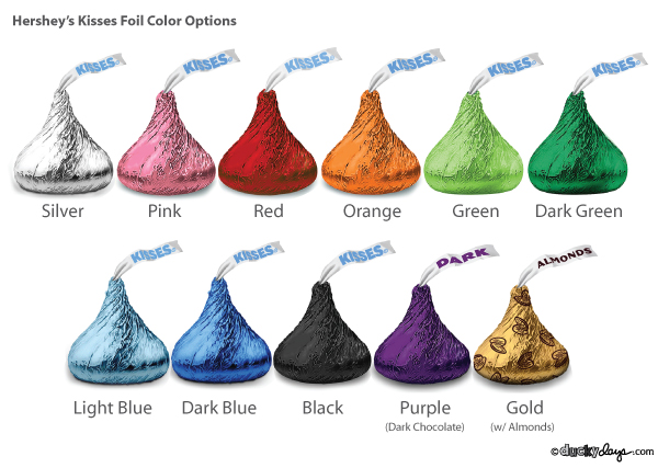 Religious Colored Foil Hershey's Kisses.