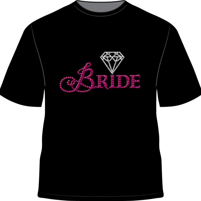 bride t shirt rose gold