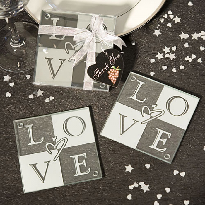 Love Glass Coasters Set Of 2 Print Canada Store