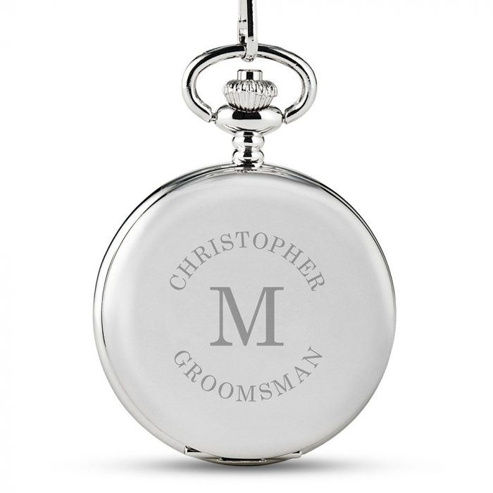 Personalized engraved pocket on sale watch