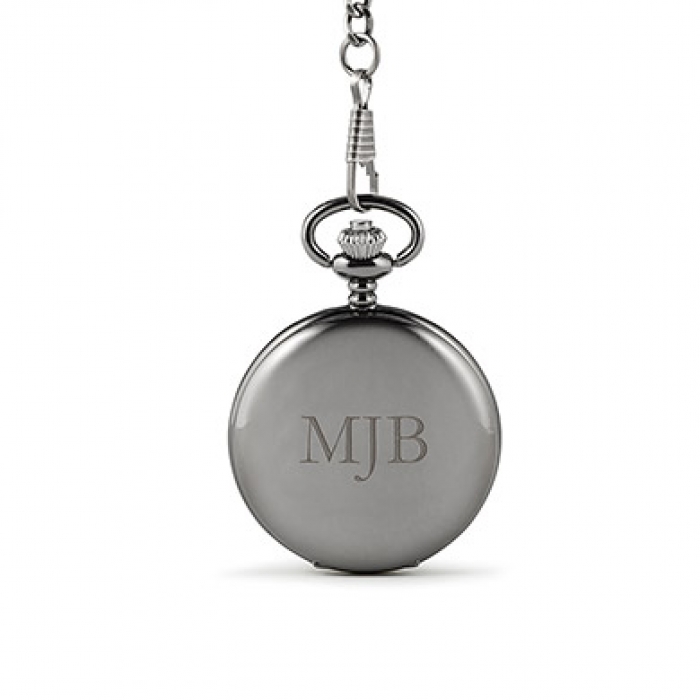 Satin Gunmetal Pocket Watch With Gift Box Print Canada Store