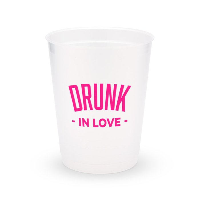 Personalized Frosted Plastic Party Cups Drunk In Love Set Of 8   4891 P 1331 147 03 W Personalized Frosted Plastic Party Cups Drunk In Love Set Of 8 