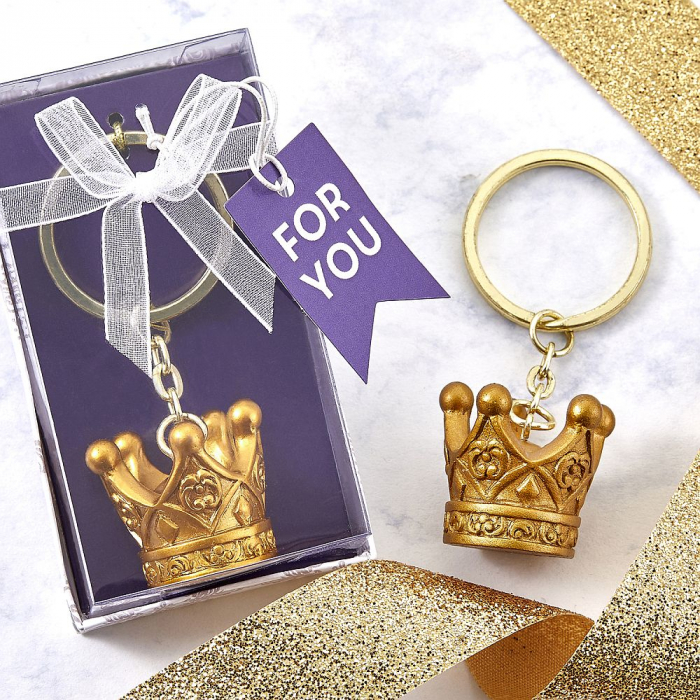 Gold crown store keychain