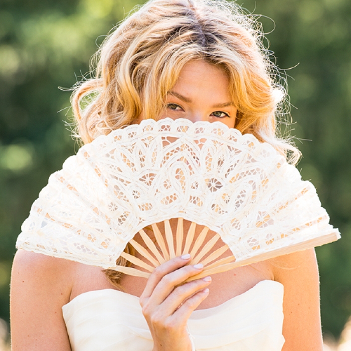 Lace fans store for weddings