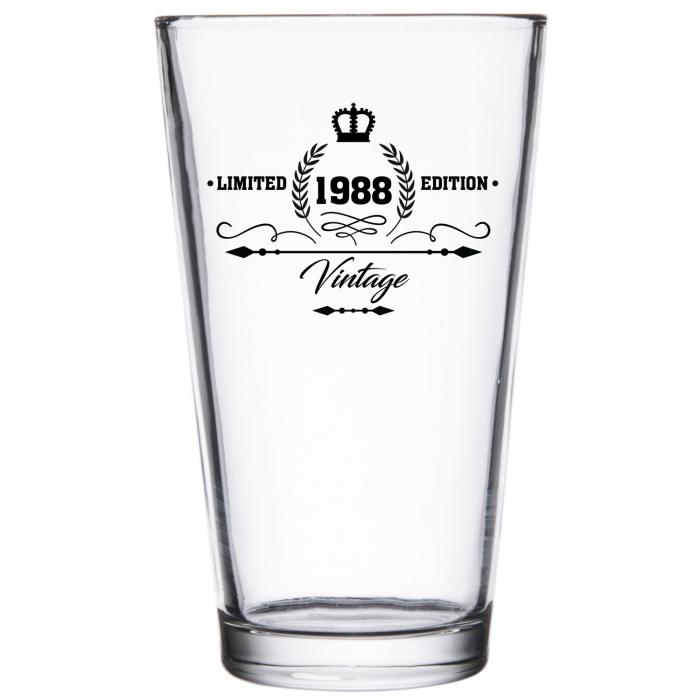 beer glass with logo