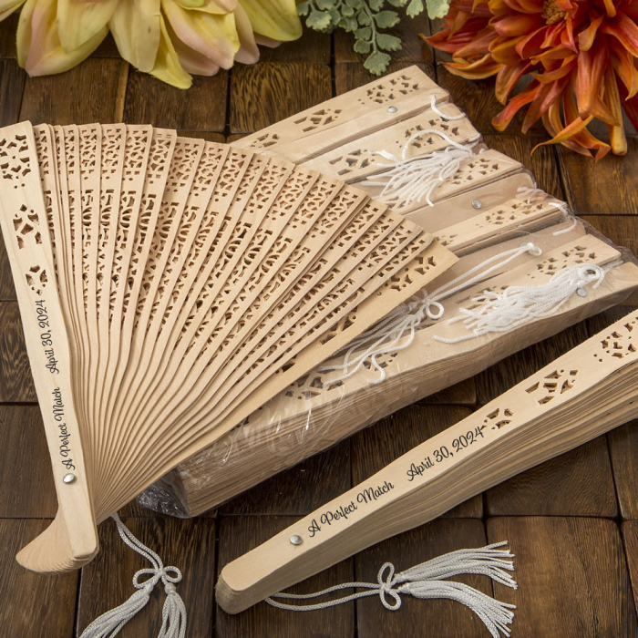 Wedding sandalwood outlet fans
